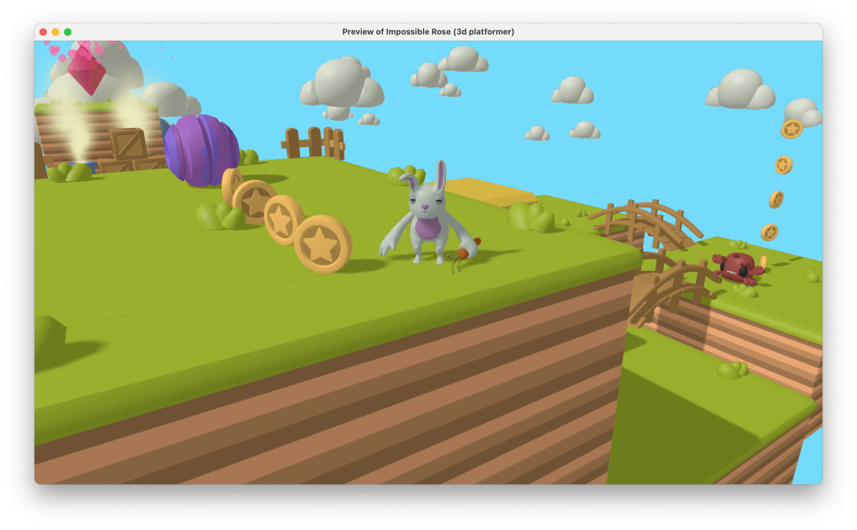 A 3D game with multiple 3D models